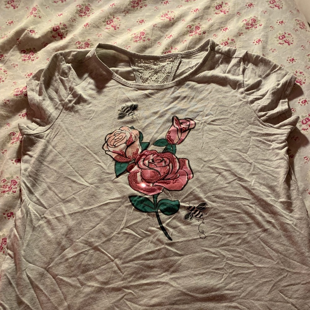 Flower and bee top